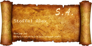 Stoffel Alex névjegykártya